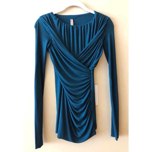 Anthropologie Tops - Anthropologie Bailey 44 Faux Wrap Ruched Top